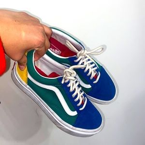 Multi colored Vans barely worn there’s so much life left